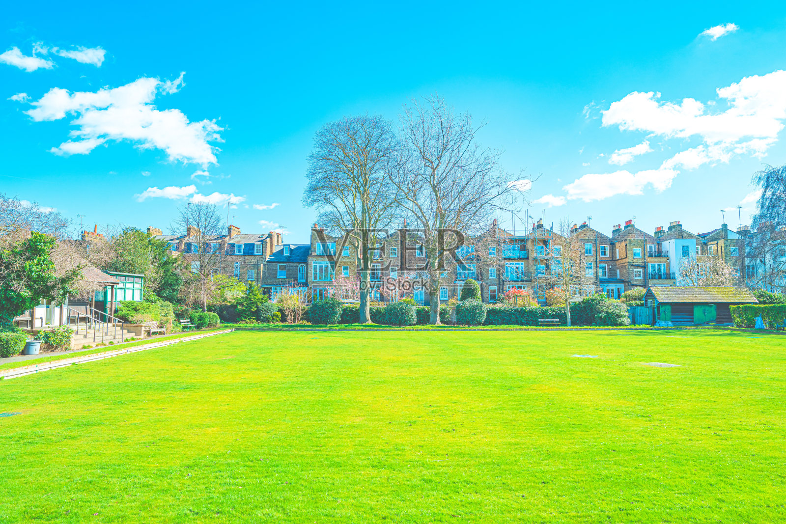 伦敦拉文考特公园的春景照片摄影图片