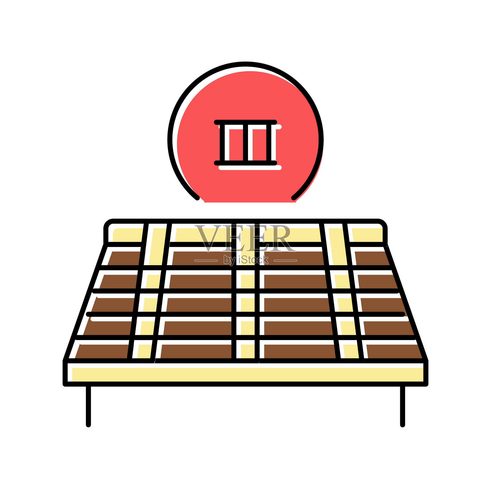 第三阶段的屋顶更换颜色图标矢量插图插画图片素材