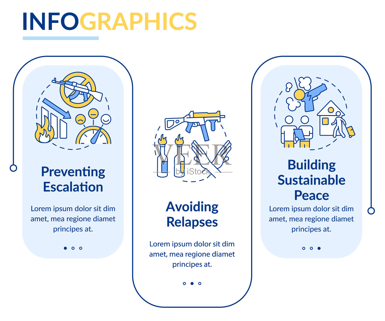 冲突后稳定矩形信息图模板设计模板素材