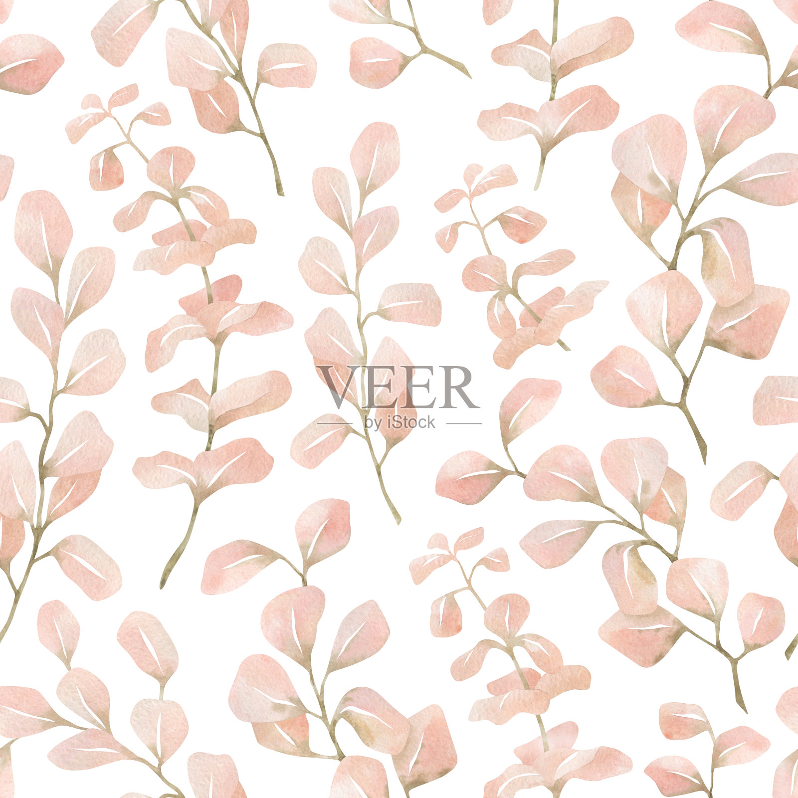 水彩花卉图案插画图片素材