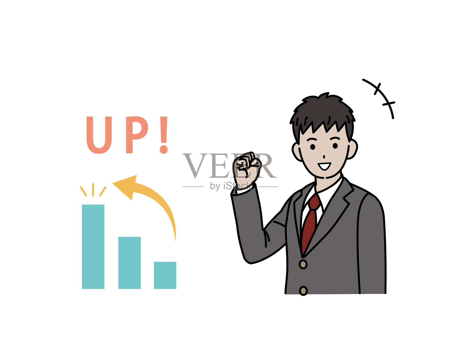 男生学生成绩很好插画图片素材