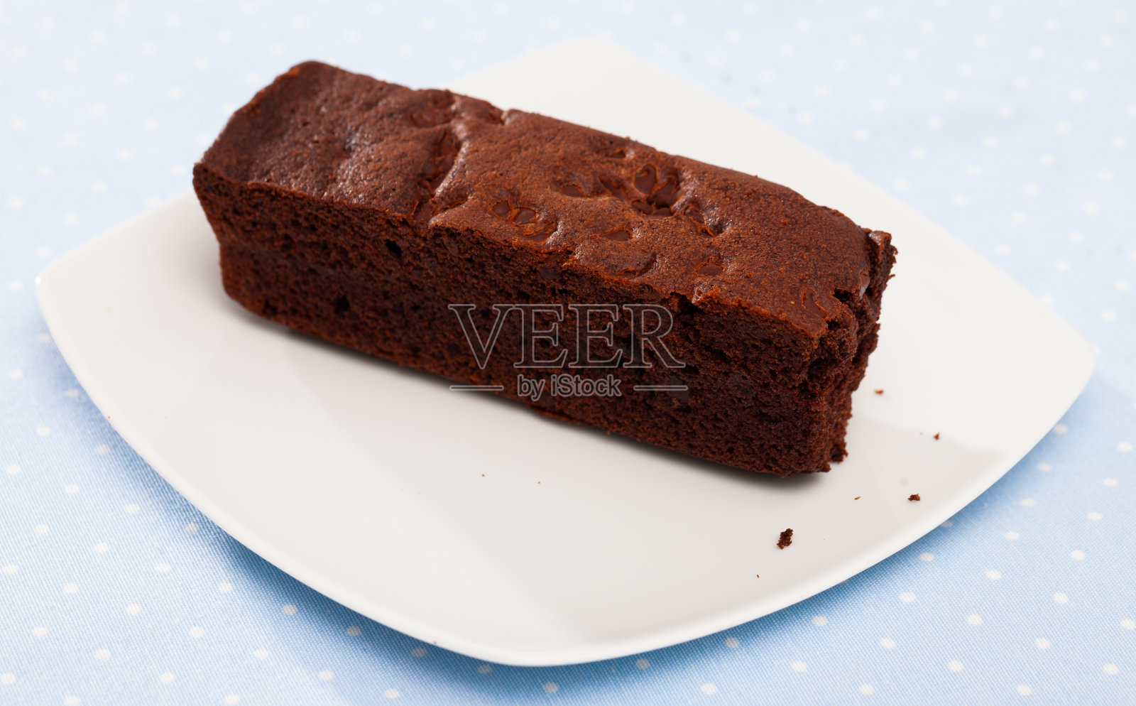 美味的传统甜点布朗尼蛋糕，特写镜头照片摄影图片