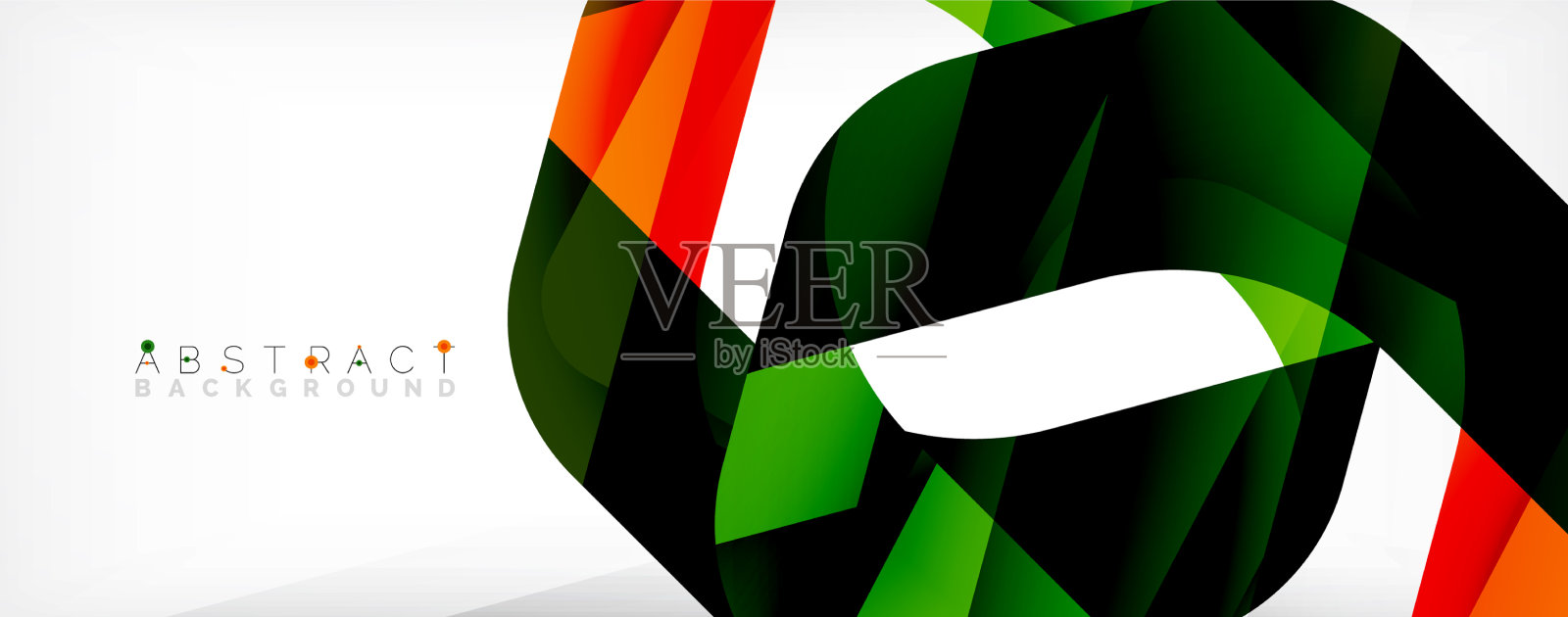 几何抽象背景-多色插画图片素材