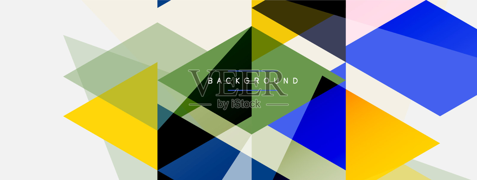 彩色三角形构成几何抽象插画图片素材