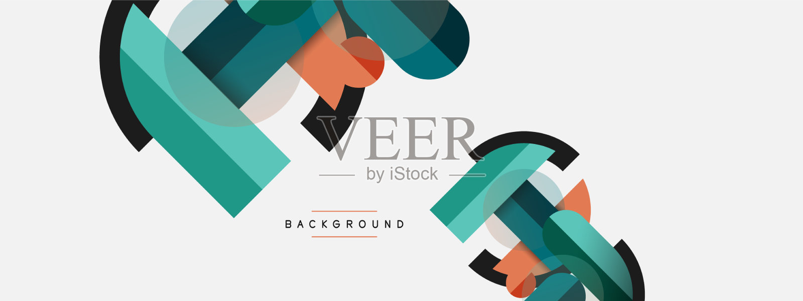 圆的几何形状，线和圆插画图片素材