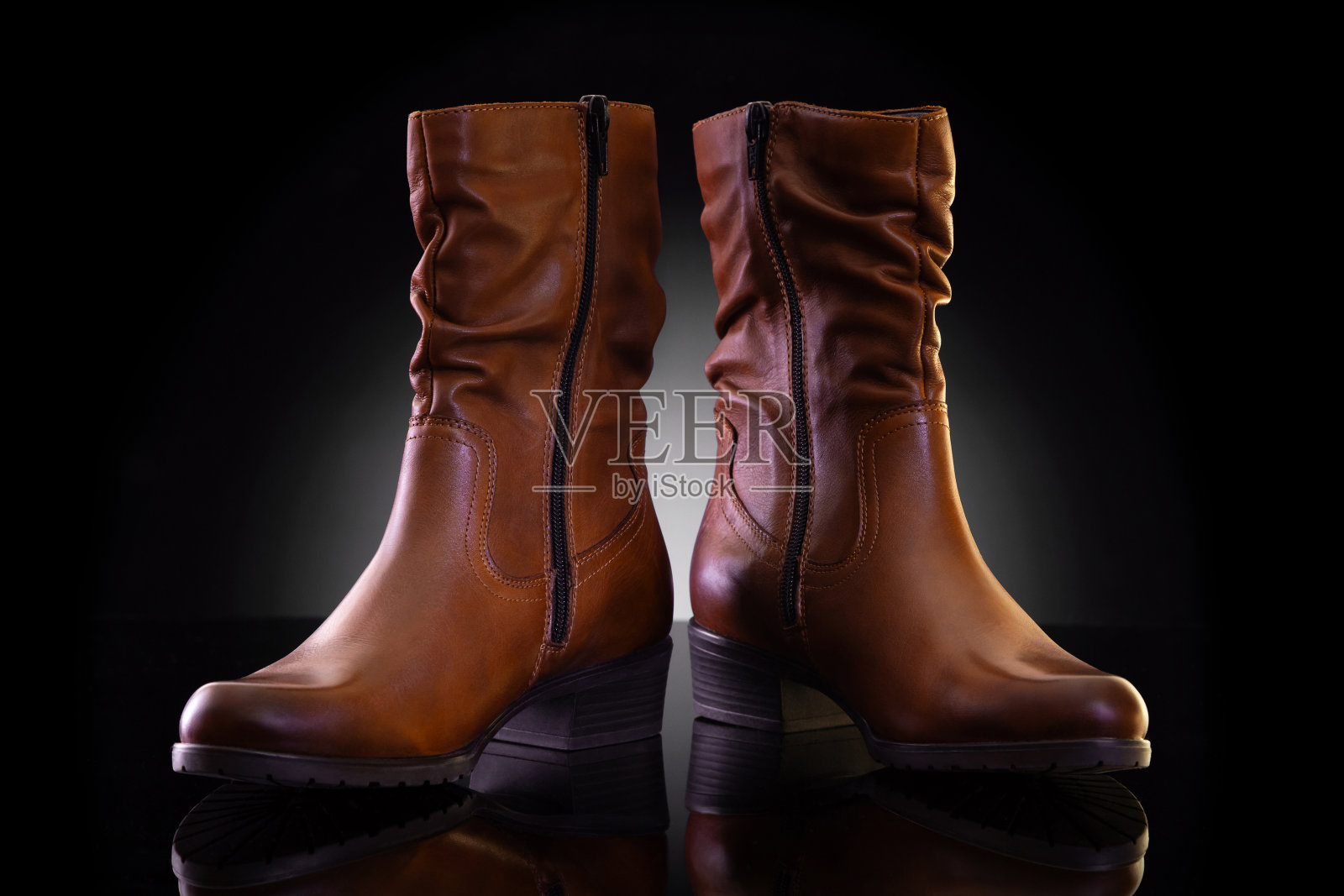 中棕色皮靴照片摄影图片