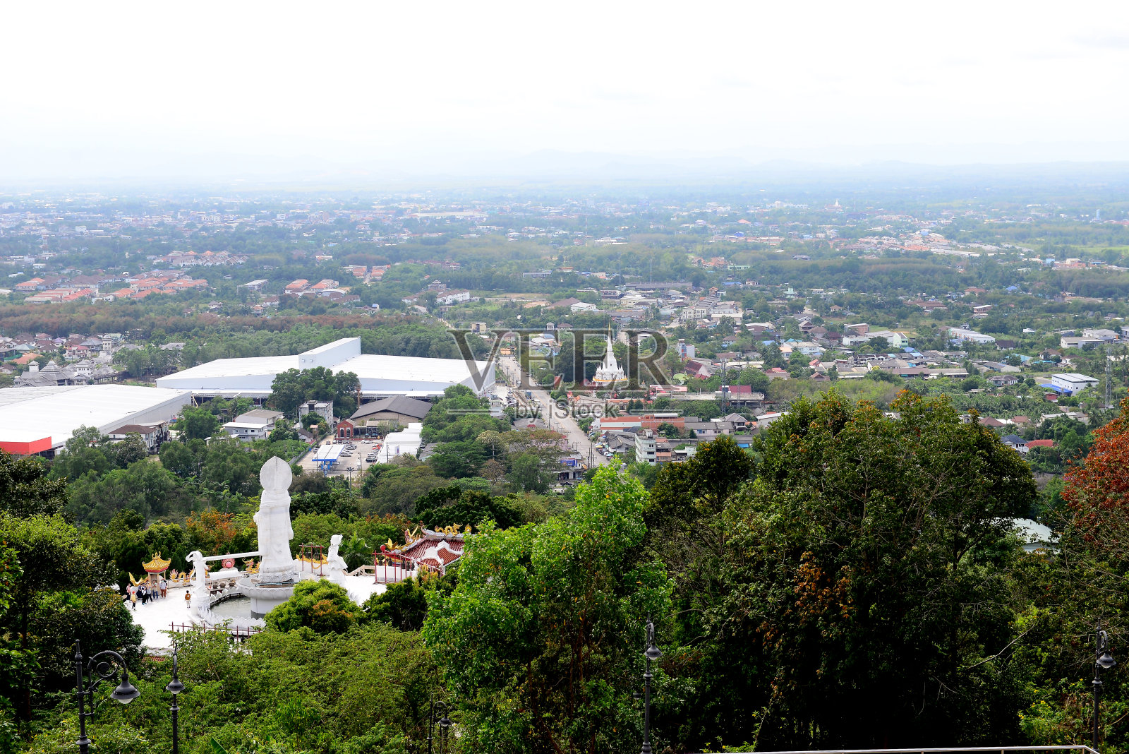 泰国颂卡哈泰哈泰市景观鸟瞰图照片摄影图片