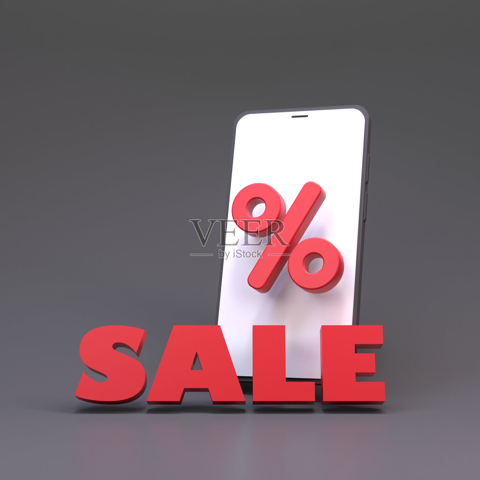 销售、利息和电话。3 d渲染。照片摄影图片