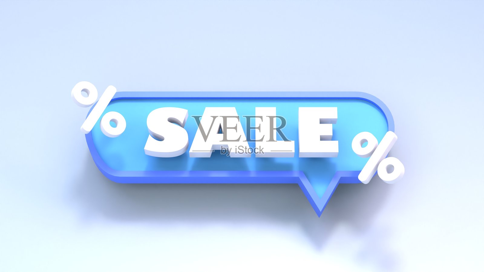 出售聊天的迹象。谈折扣的象征。3 d渲染。照片摄影图片