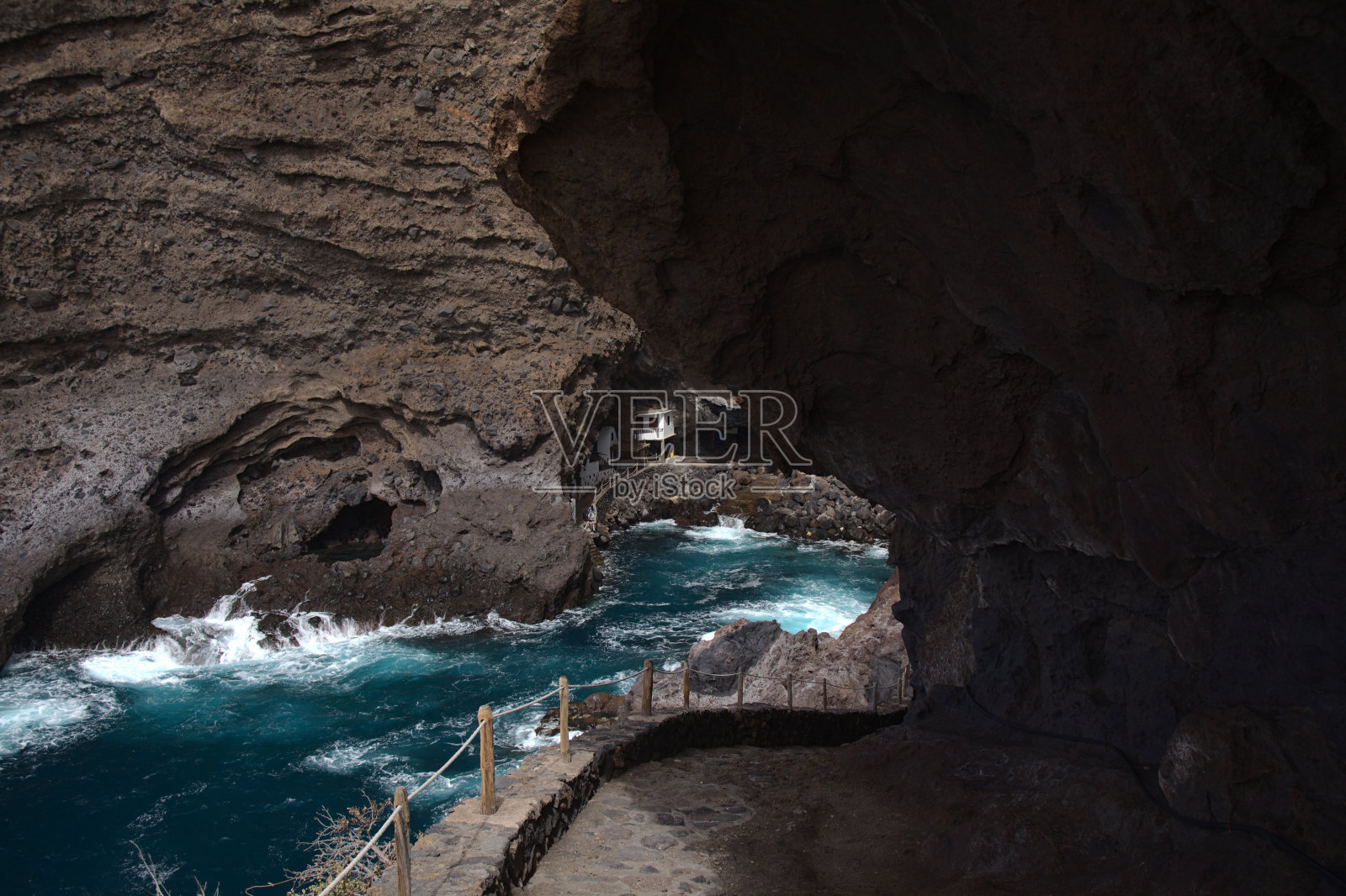 拉帕尔马是提贾拉菲市西部陡峭的沿海地区，
通往令人惊叹的小村庄Poris de Candelaria照片摄影图片