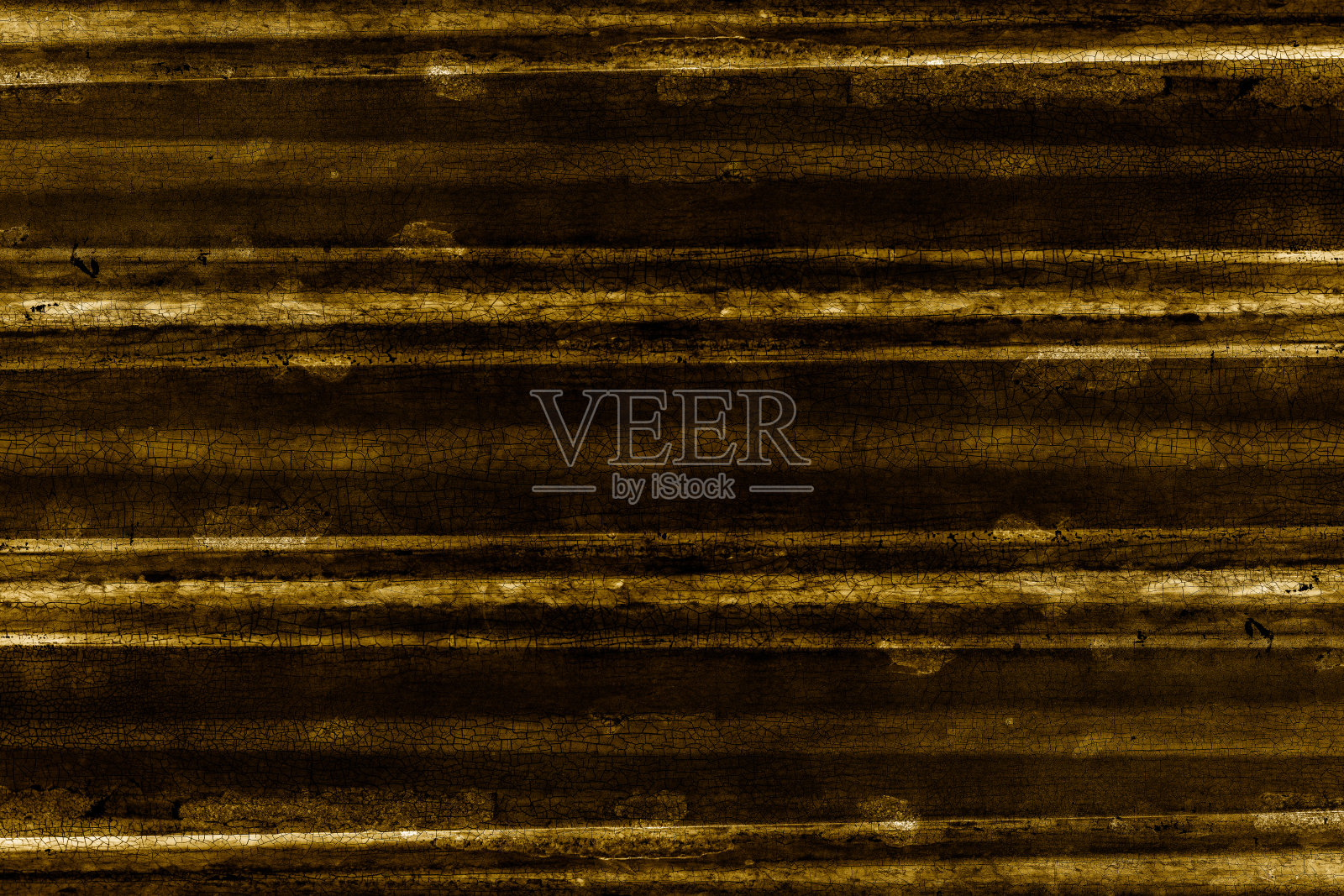 金色波浪旧工业金属板的纹理背景照片摄影图片