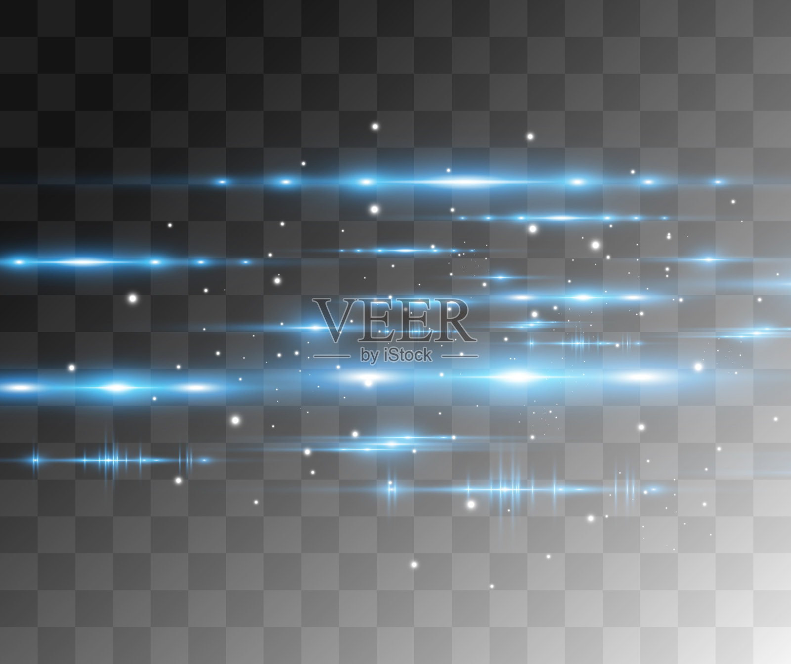 浅蓝色矢量特效。在黑暗的背景上闪耀着美丽明亮的线条。照片摄影图片