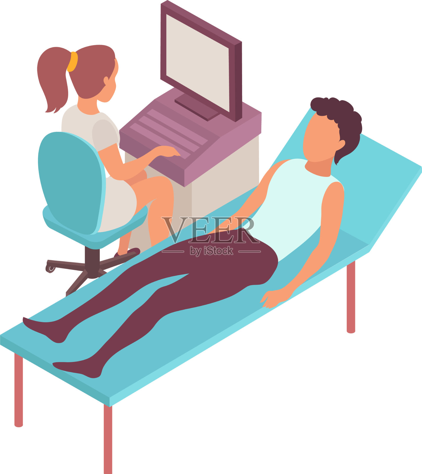 医疗筛查实习生组成设计元素图片