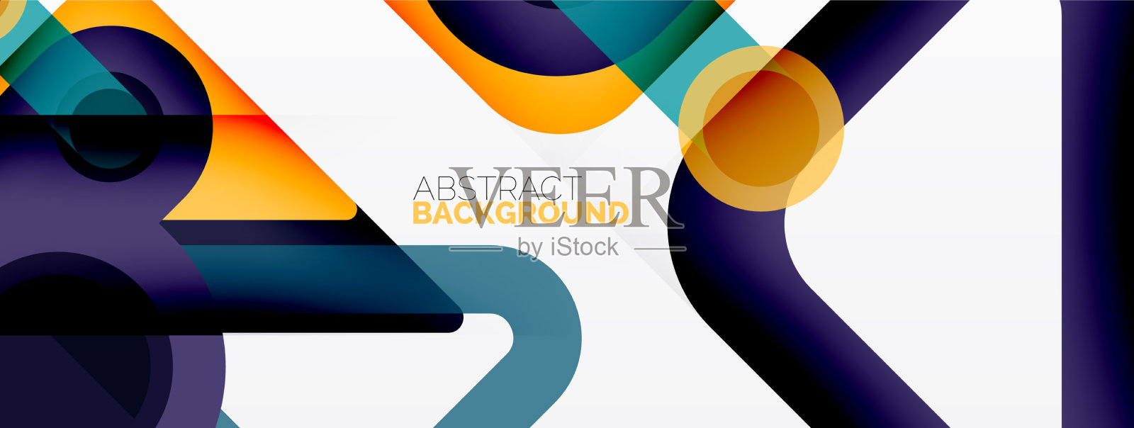 几何基本线圆抽象插画图片素材