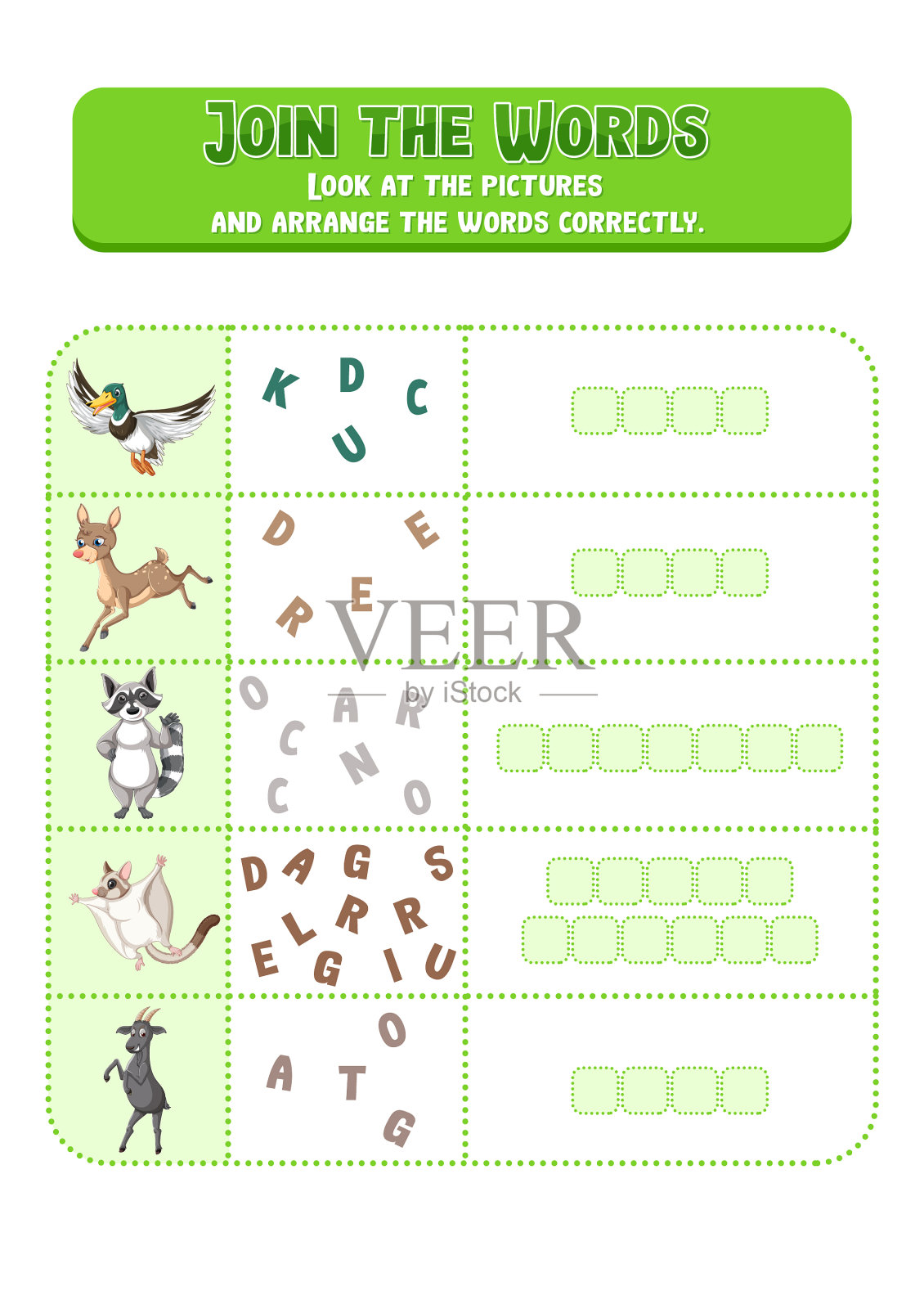 把字母和图片按顺序排列插画图片素材