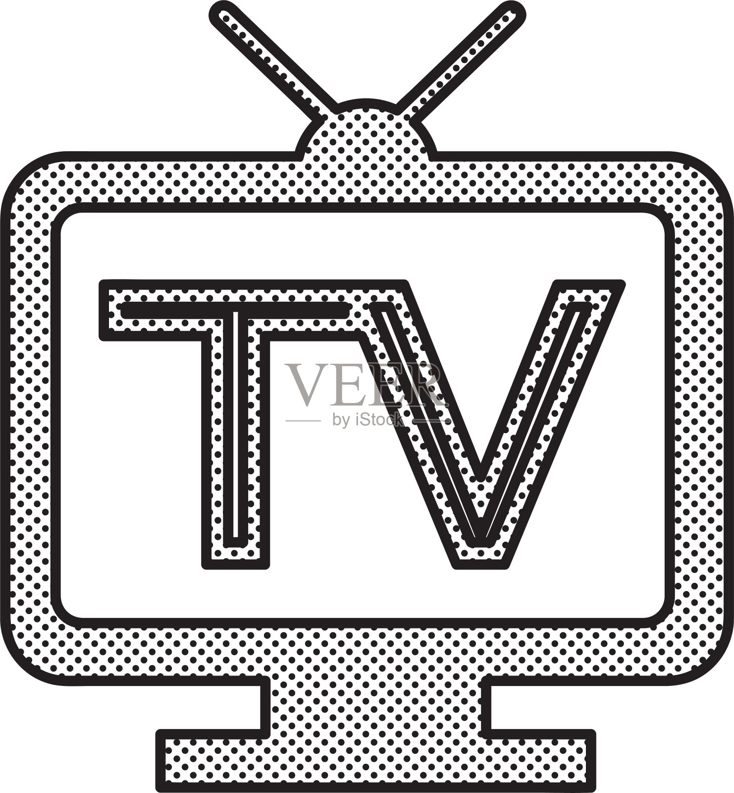 电视图标符号设计插画图片素材