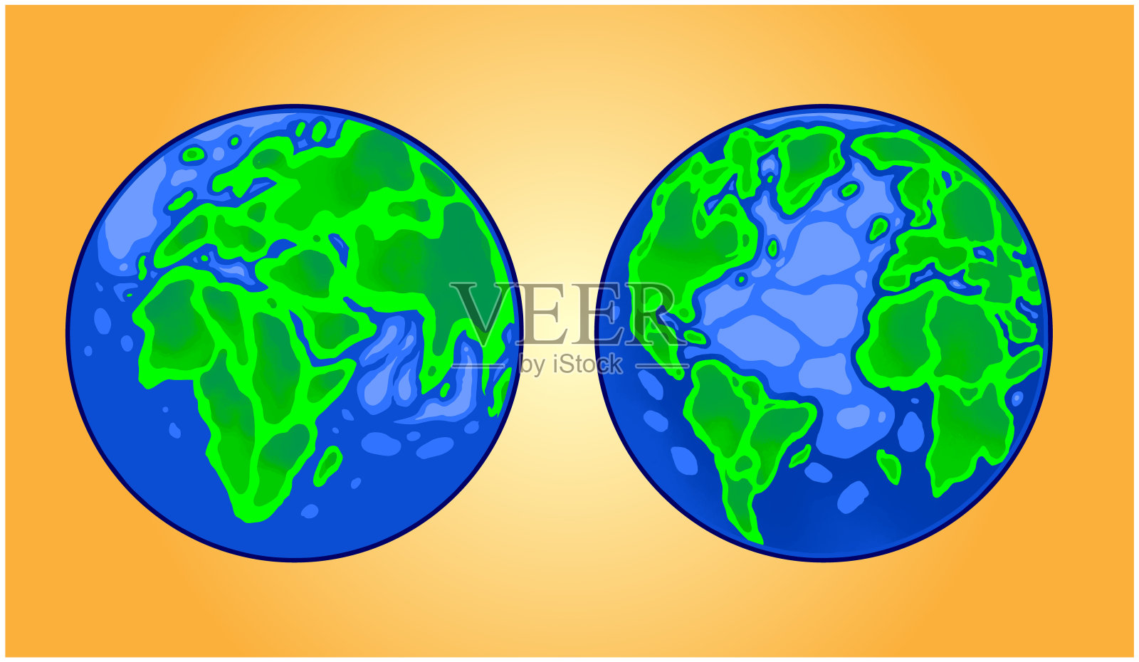 地球日标志吉祥物插画图片素材