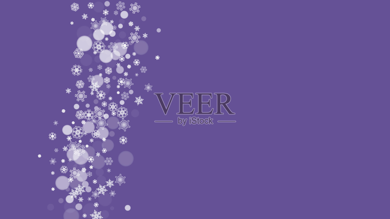 圣诞新年紫外线雪花插画图片素材