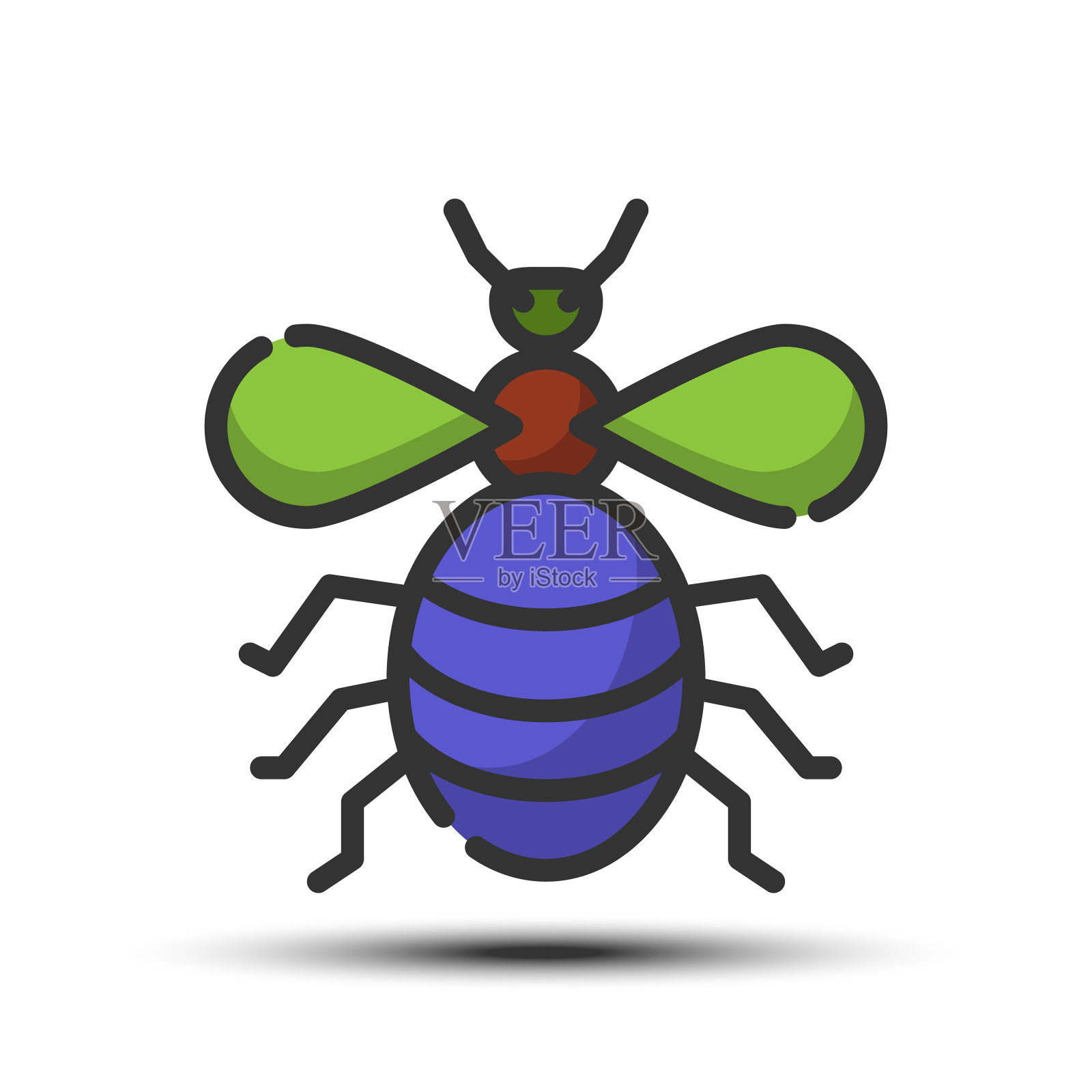 简单的蜜蜂填充线图标，白色背景上的动物和蜜蜂相关的概念设计元素图片