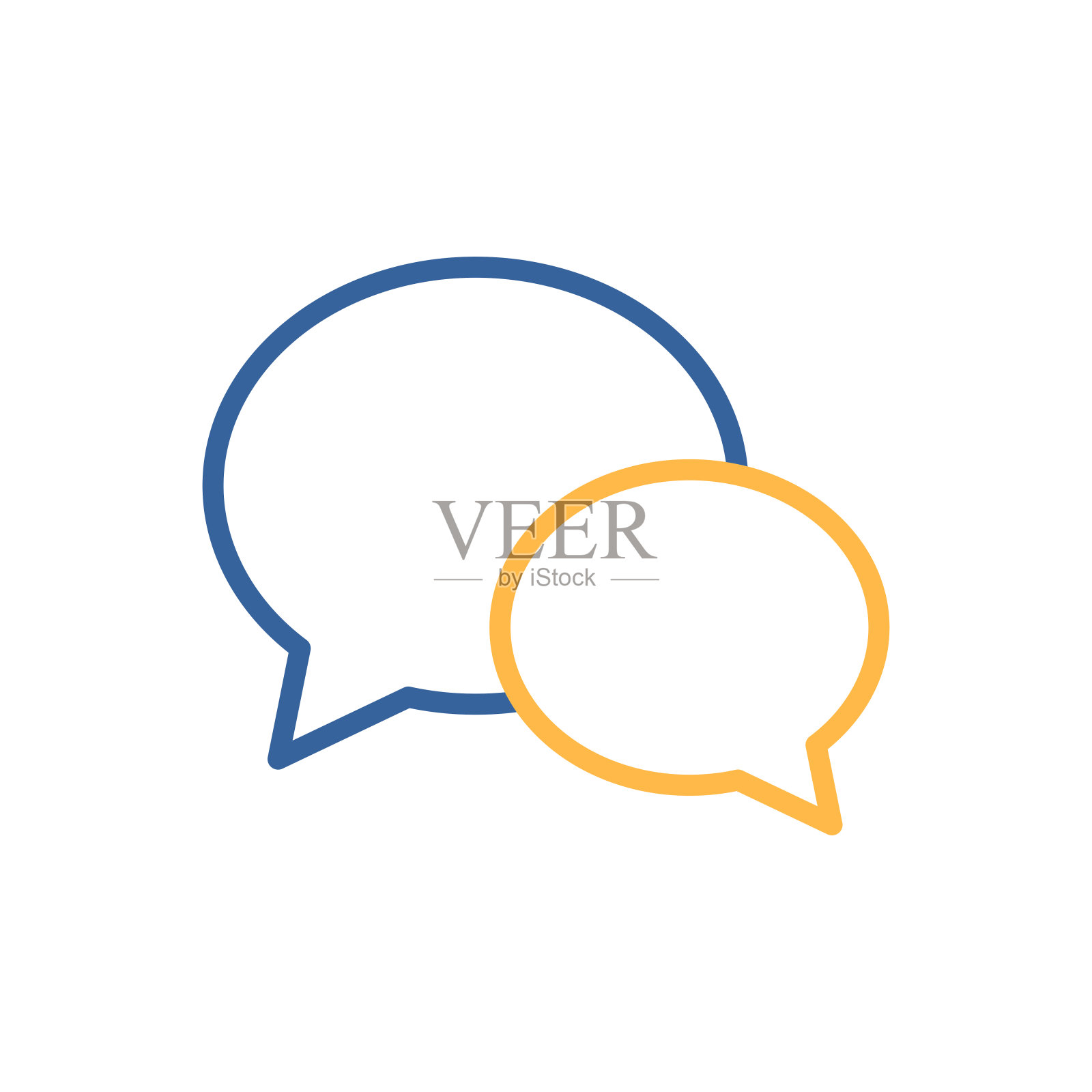 聊天语音矢量平面图标图标素材