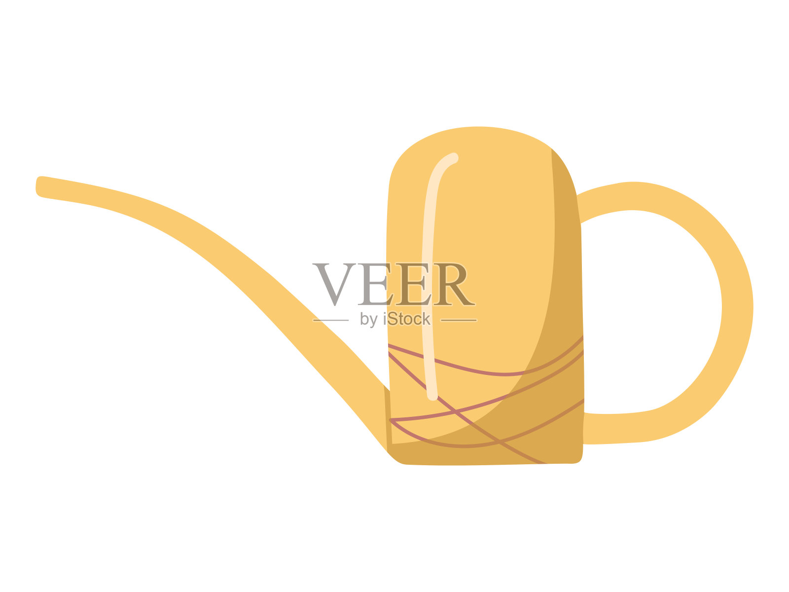 向量孤立的元素。室内植物。喷壶花园。园艺。白色背景上的彩色图像。印刷用于包装设计。插画图片素材