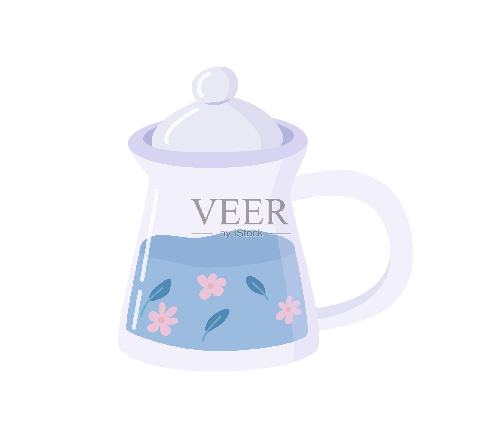 卡通玻璃罐草药水插画图片素材