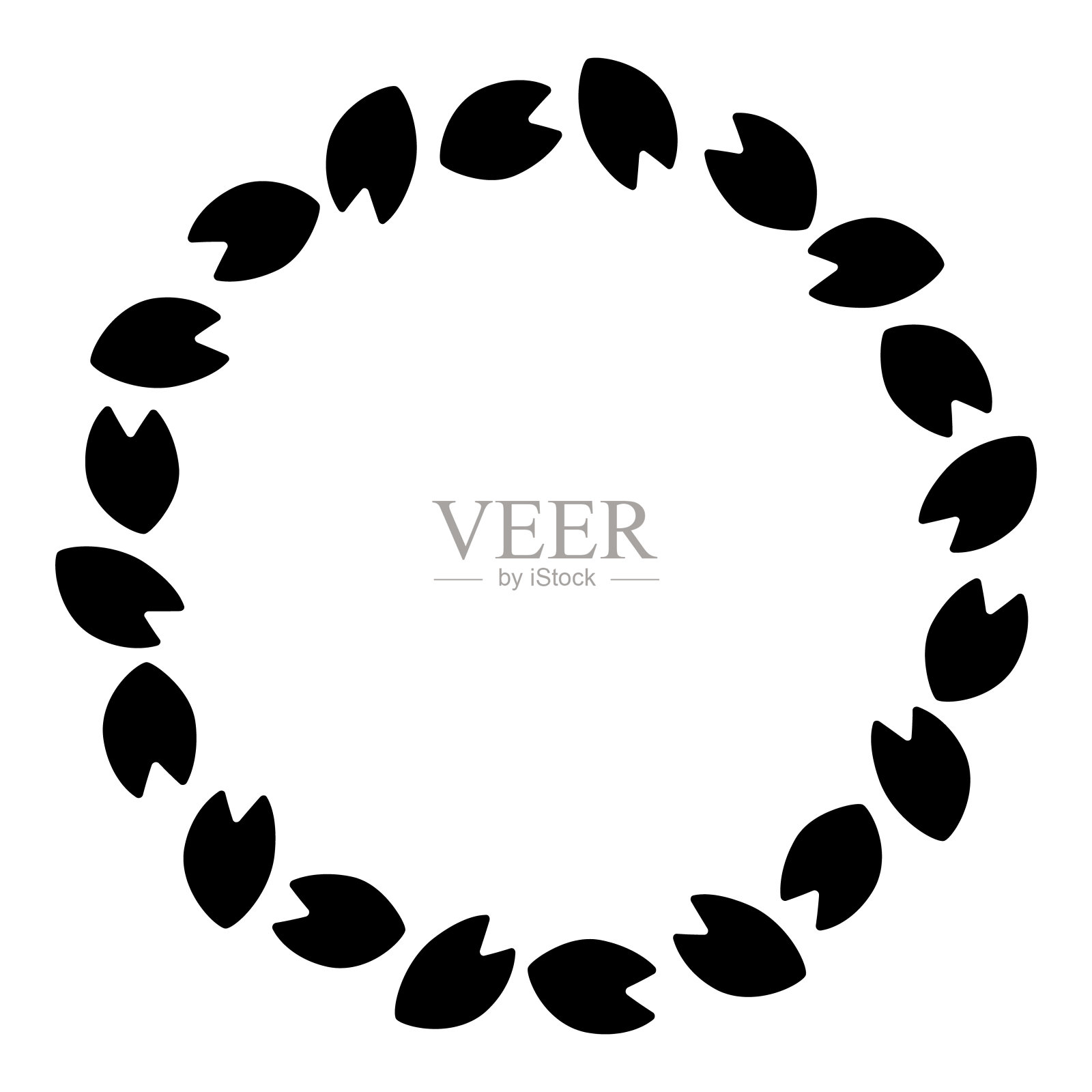 圆形框架的樱花设计元素图片