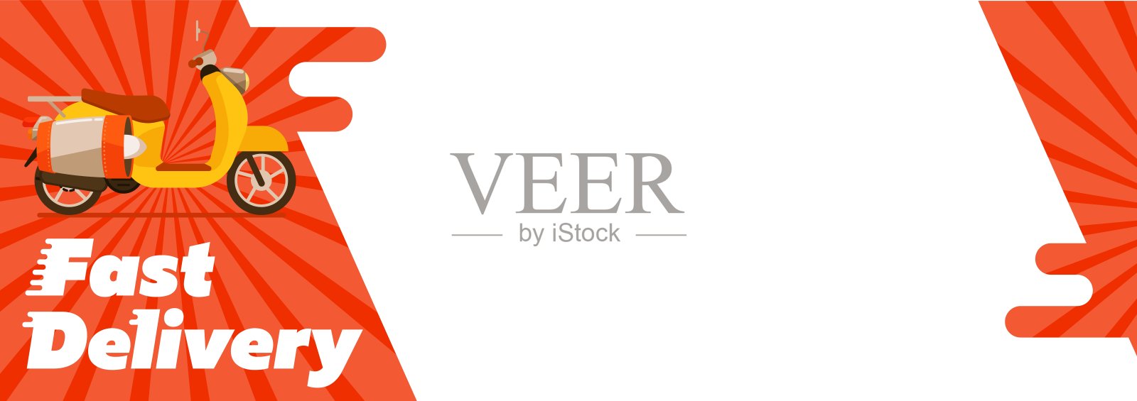 快速交付服务标题横幅设计插画图片素材