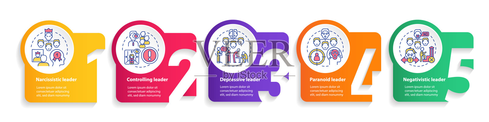 有毒老板的类型圈信息图表模板设计模板素材