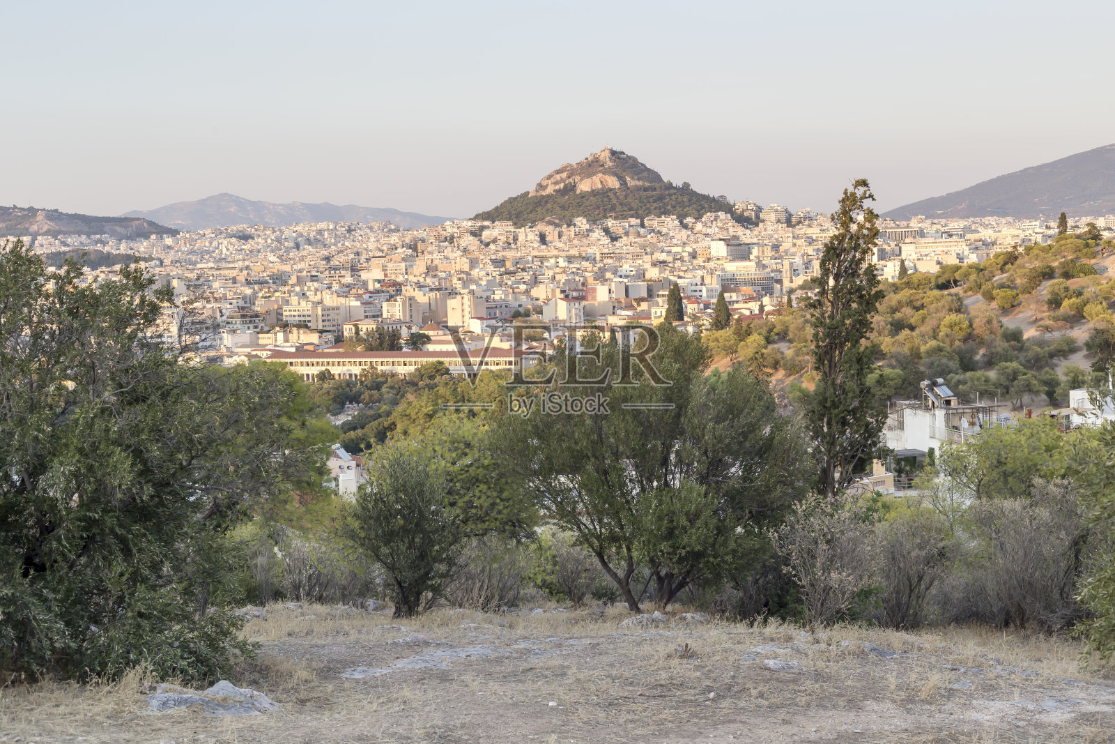 雅典的夜景照片摄影图片