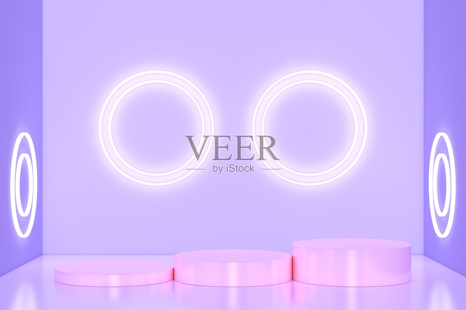 3d渲染展会背景，空白展台，产品展示照片摄影图片