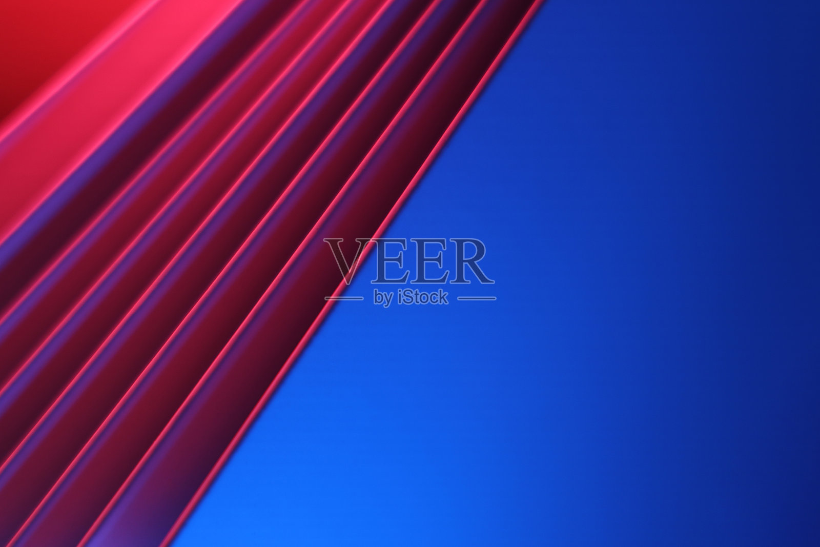 霓虹灯下几何形状的纸的抽象背景与复制空间照片摄影图片