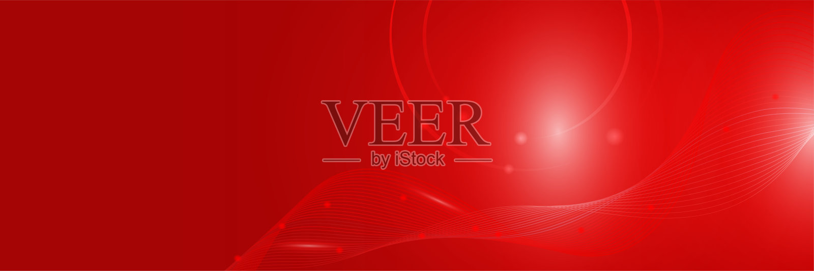 网络霓虹风格红色宽横幅设计背景。摘要现代三维旗帜设计与暗红色技术几何背景。矢量图插画图片素材