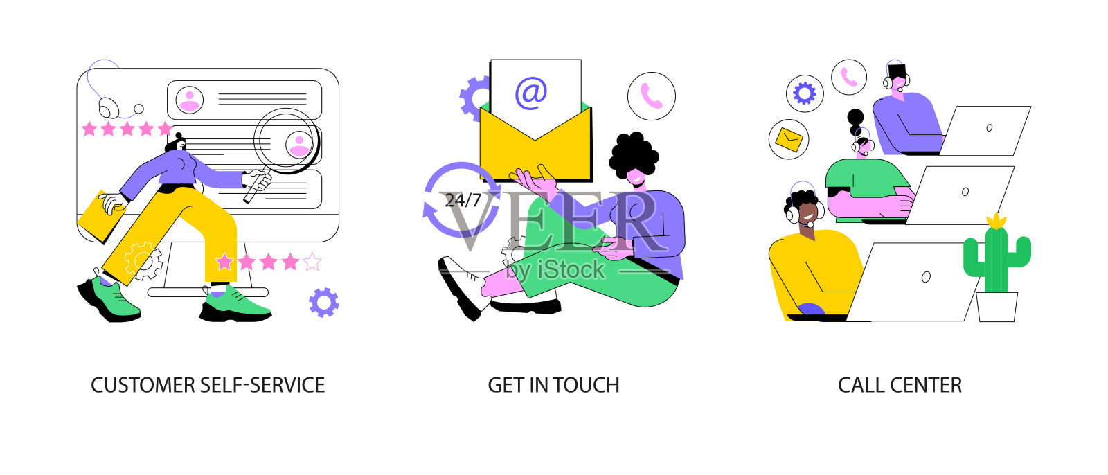 帮助线抽象概念向量插图。插画图片素材