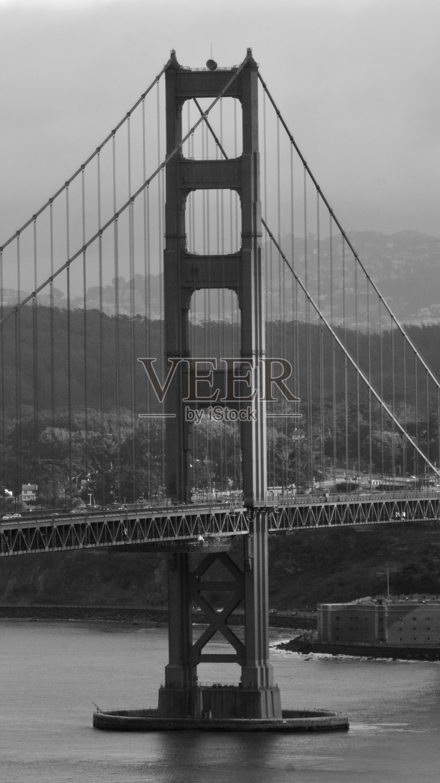 金门大桥南塔照片摄影图片