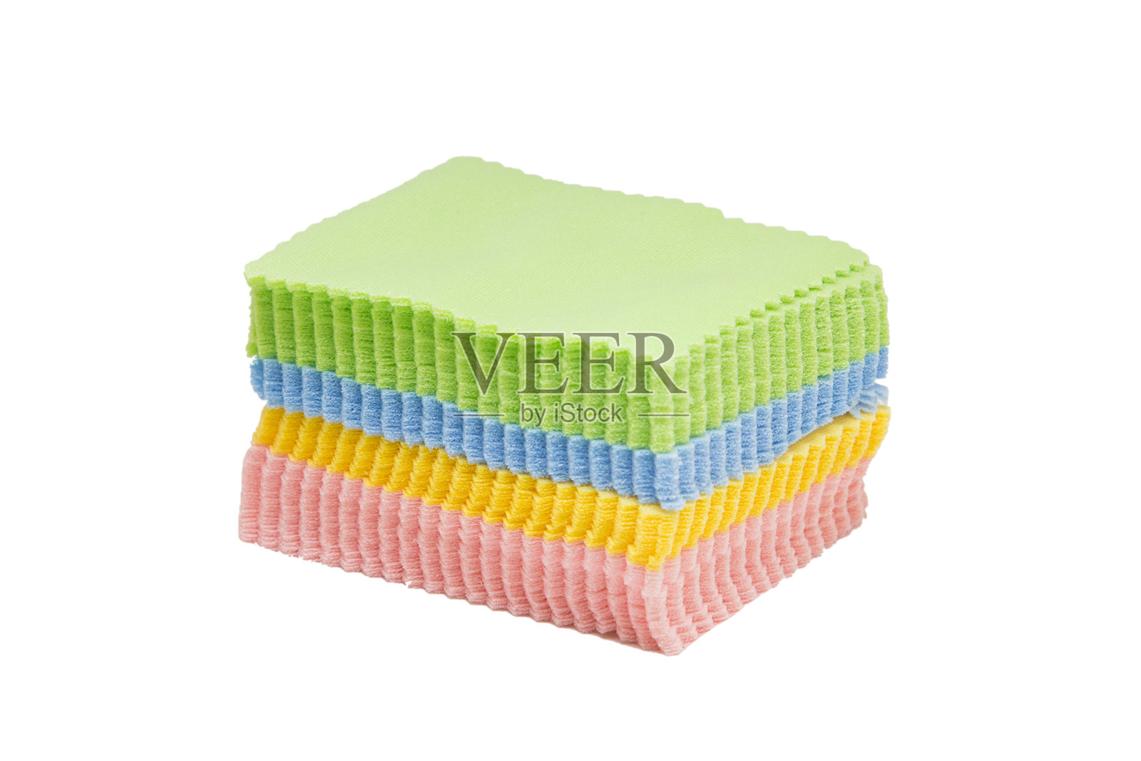 在白色背景上孤立的超细纤维布照片摄影图片