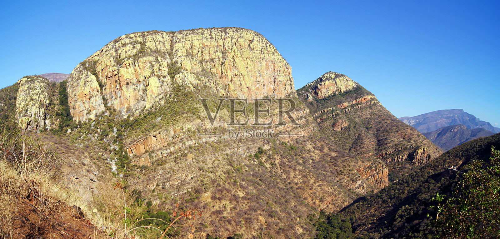 南非布莱德河峡谷的山脉照片摄影图片