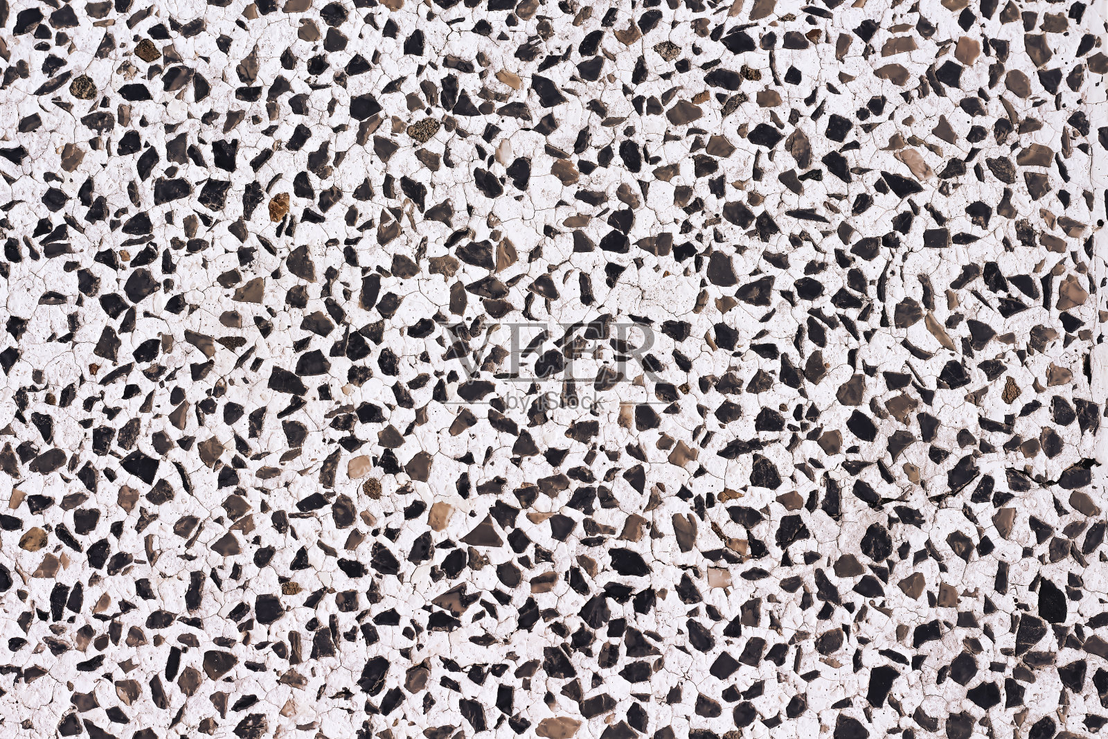 抛光的石头地板或水磨石与花篮图案黑棕色白色背景照片摄影图片