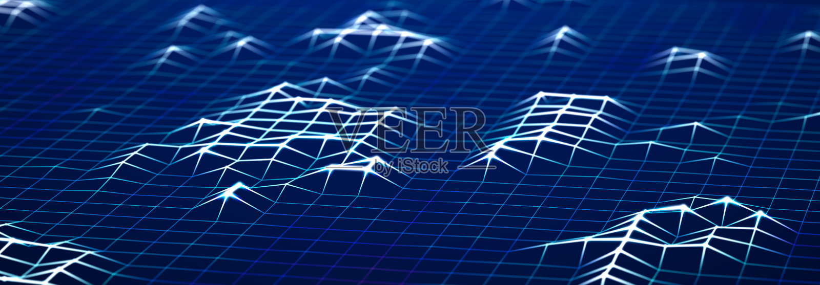 技术背景。抽象数字组合点和线。网络连接结构。3 d宽屏照片摄影图片