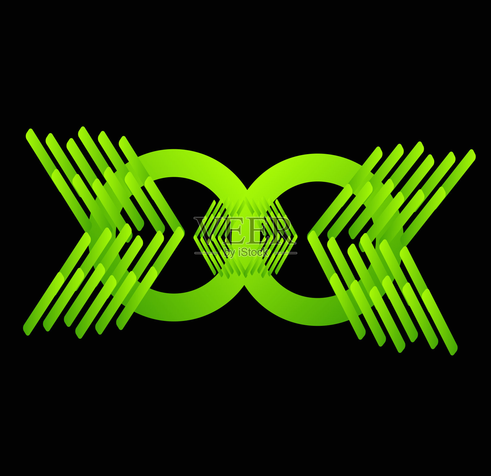 摘要圆形绿色箭头符号设计照片摄影图片