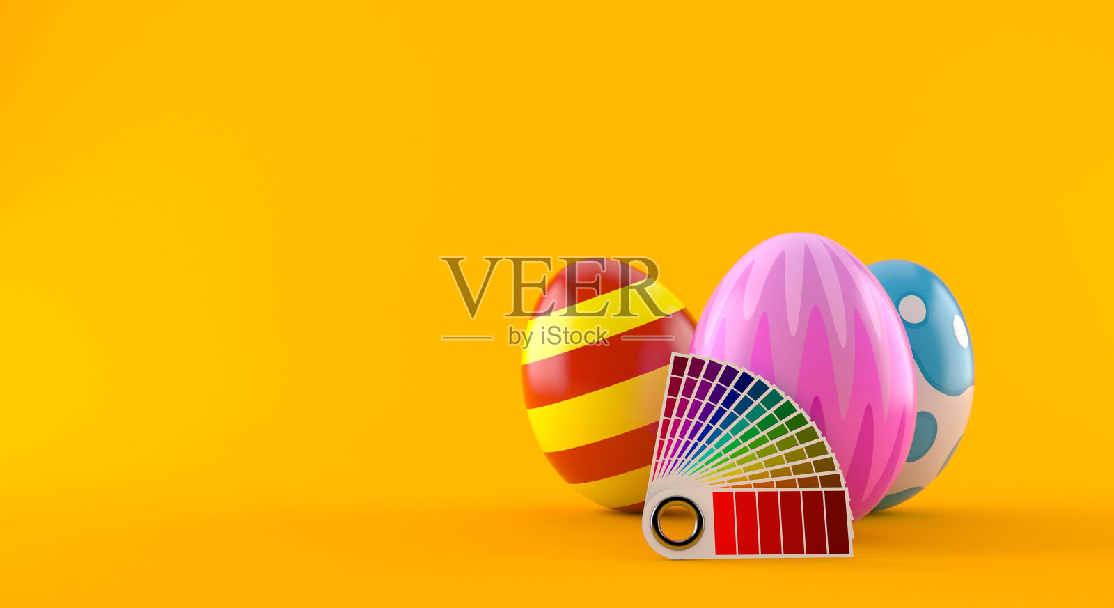 复活节彩蛋彩色采样器照片摄影图片