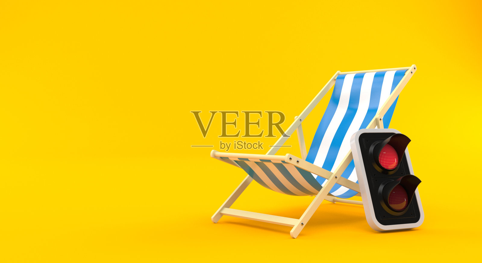 有红灯的躺椅照片摄影图片