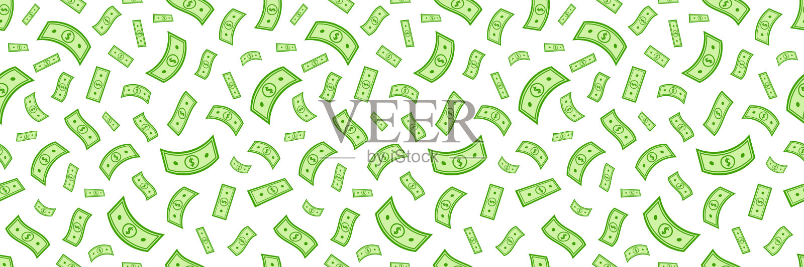 坠钱网横幅。美元雨纹理。现金飞行模式。纸印图标。美国货币。企业支付的概念。市场设计元素。在线购物。矢量图插画图片素材