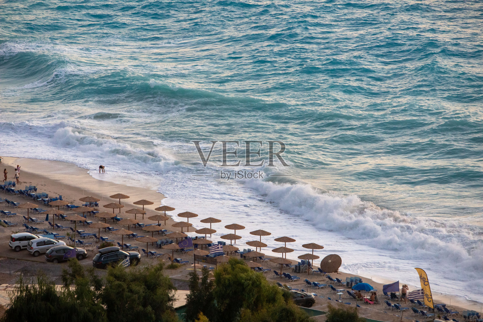 希腊莱夫卡达岛海滩照片摄影图片