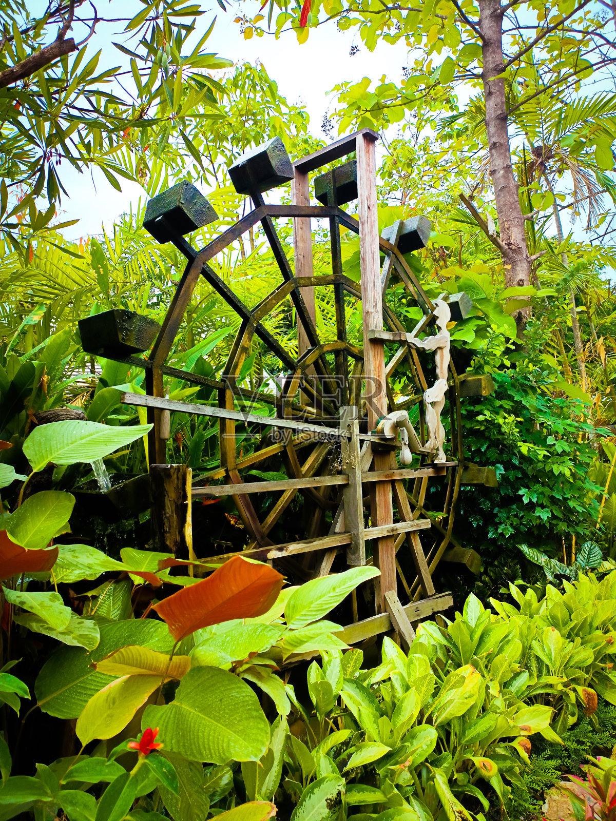 古老的水车照片摄影图片