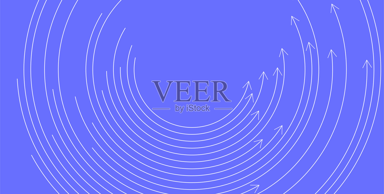 抽象技术未来背景与圆形箭头线插画图片素材