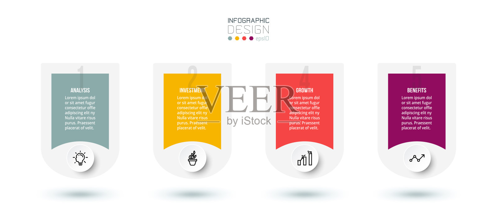 信息图模板业务概念与选项。插画图片素材