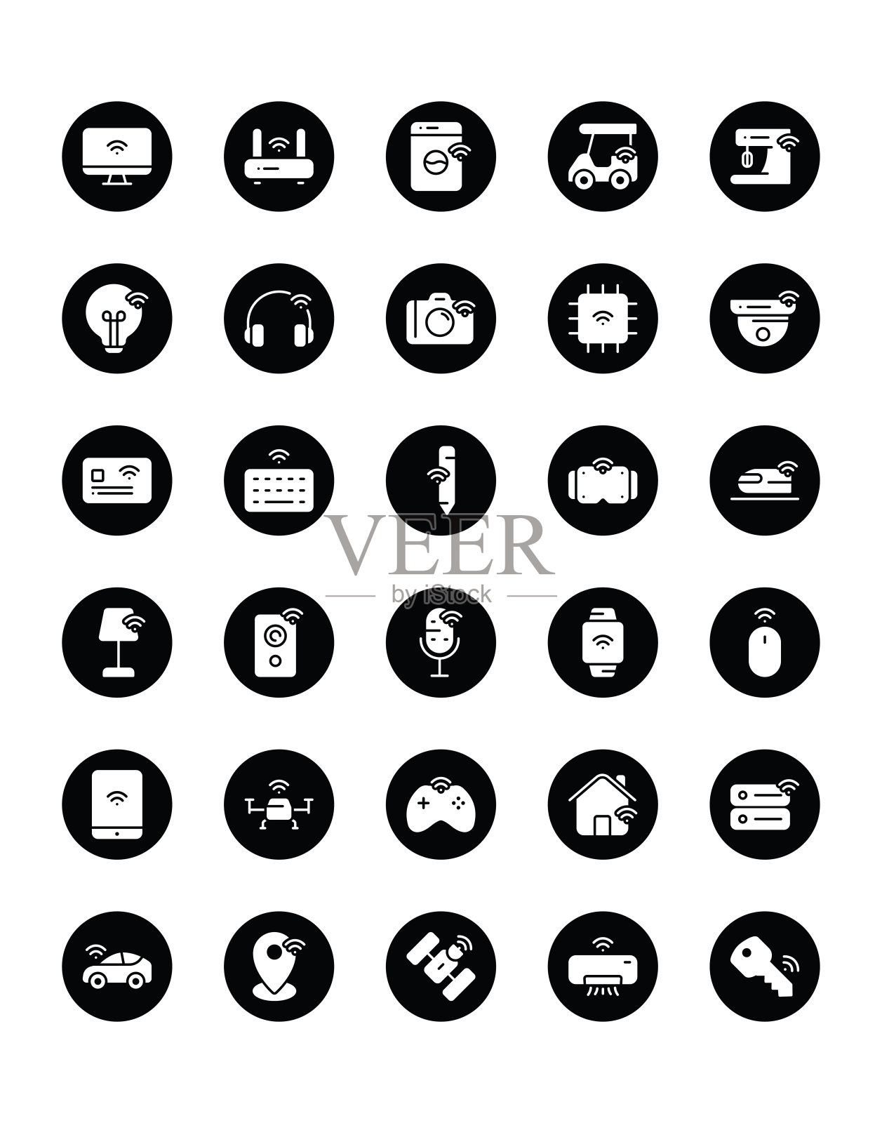 物联网图标设置30孤立在白色背景上图标素材