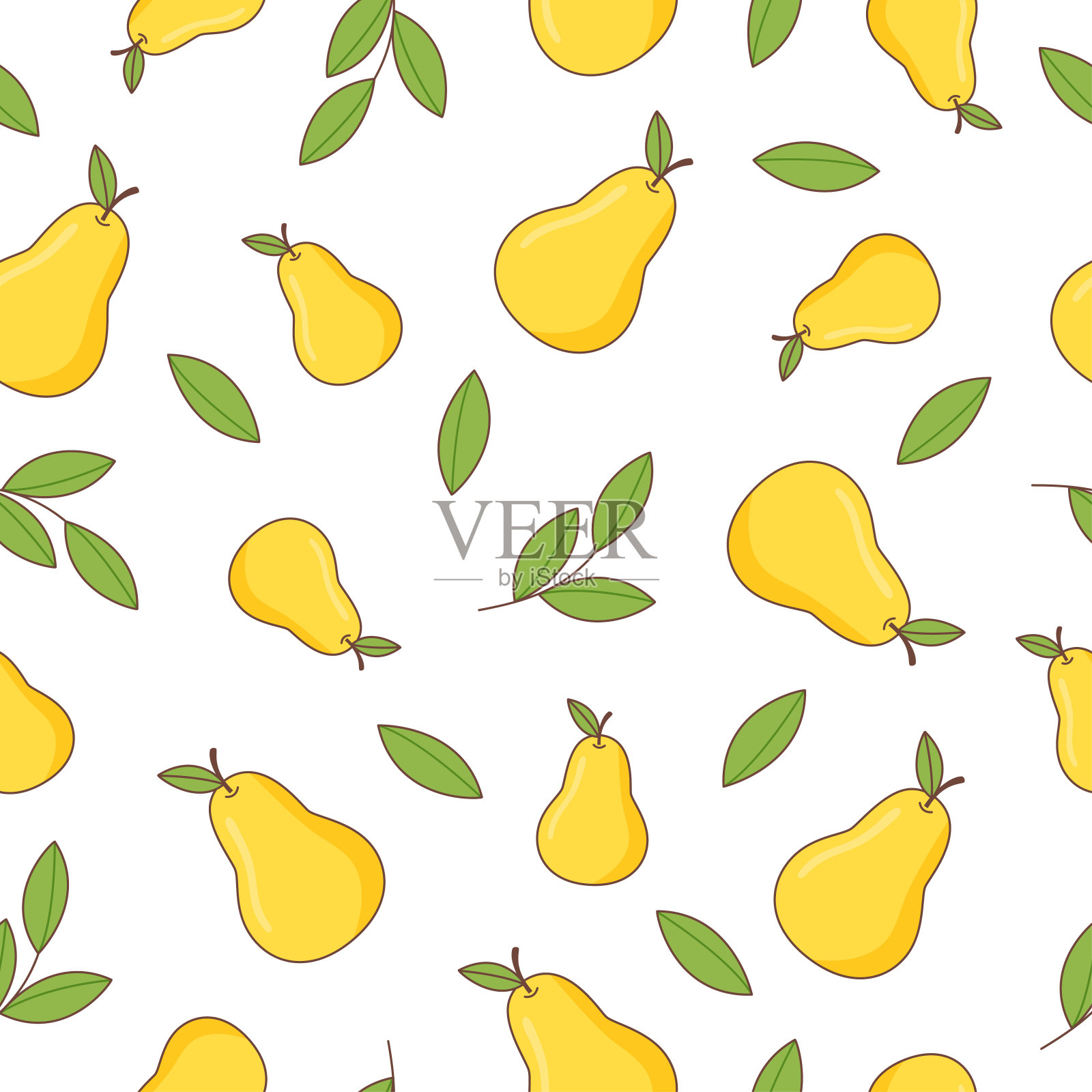 梨模式插画图片素材