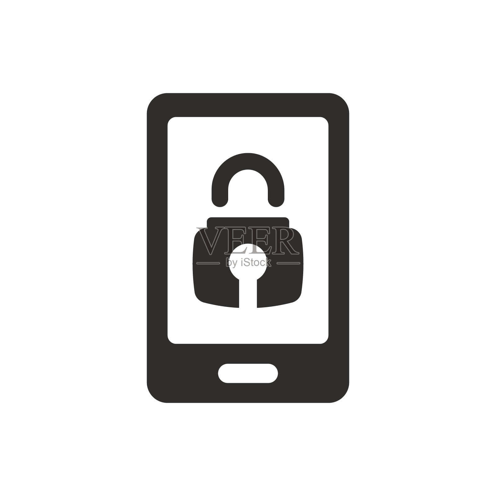 手机锁图标插画图片素材